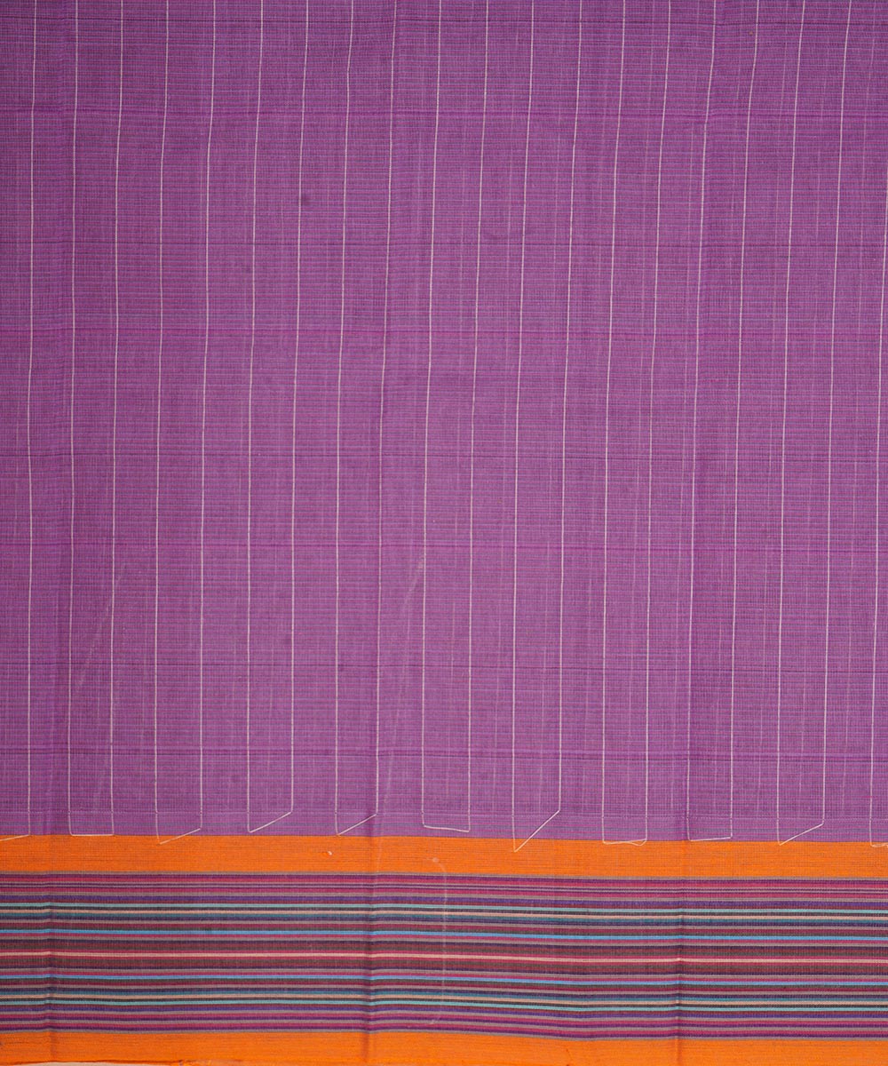 Lavender purple cotton handwoven narayanapet saree