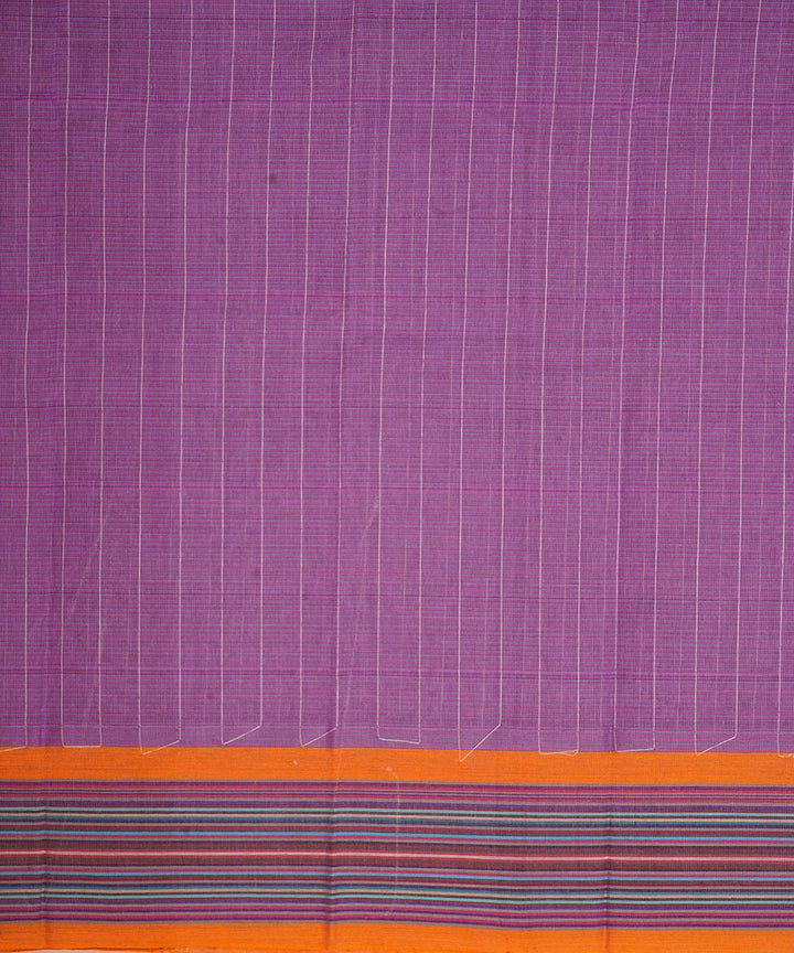 Lavender purple cotton handwoven narayanapet saree