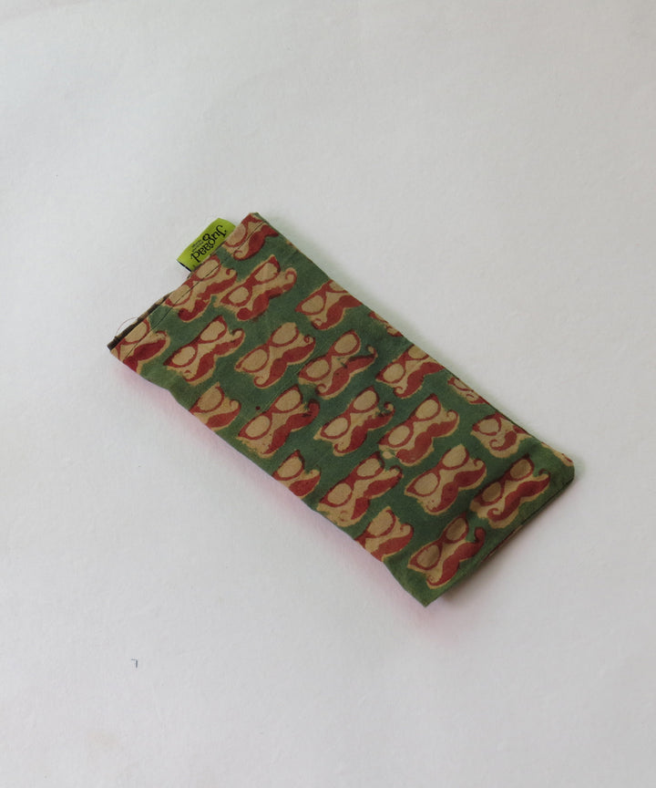 Green grey handcrafted canvas cloth heat pad(Small)