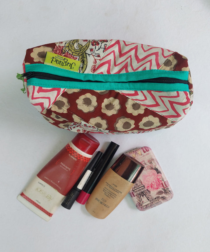Multicolour katta toilet pouch(Small)