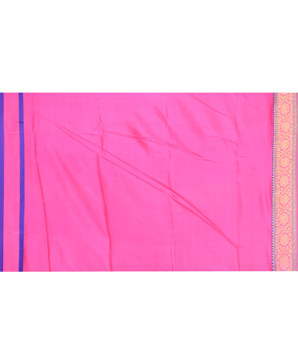 Lime green handwoven banarasi silk saree