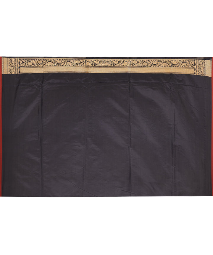 Black handwoven banarasi silk saree