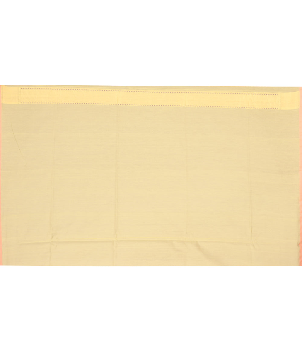 Light yellow hanwoven banarasi silk saree