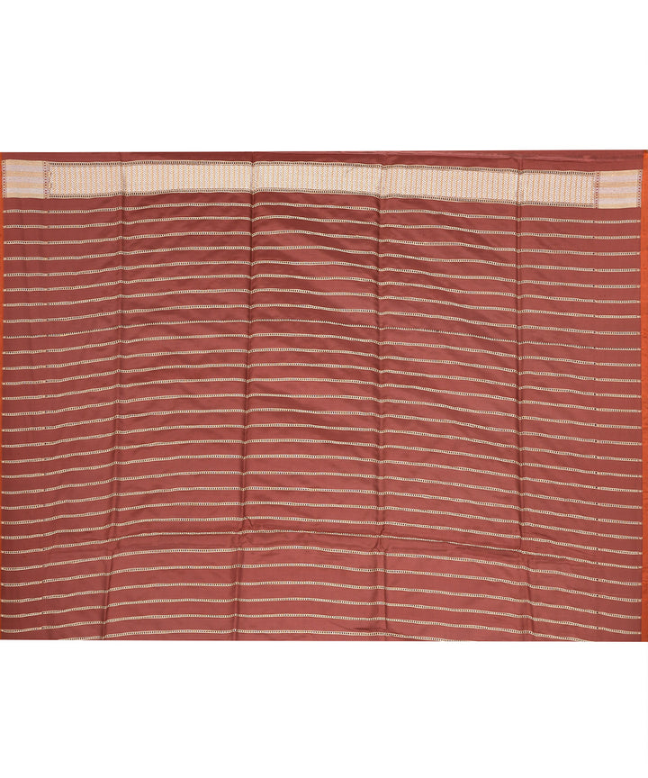 Brown handwoven banarasi silk saree