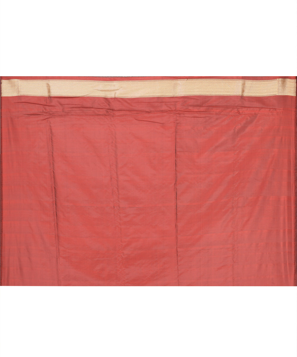 Maroon handwoven banarasi silk saree