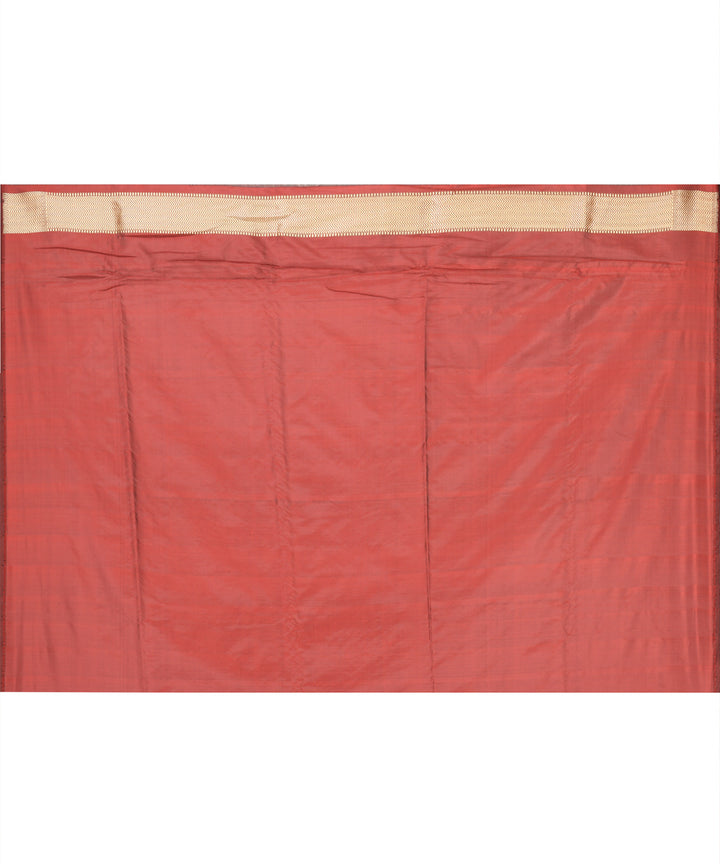Maroon handwoven banarasi silk saree