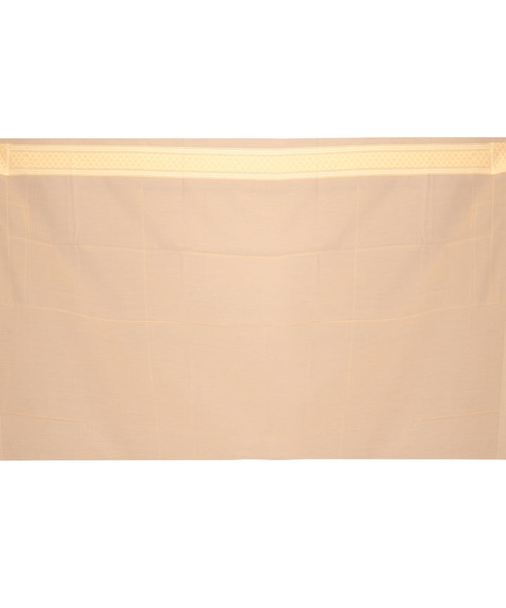 Beige handwoven banarasi silk saree