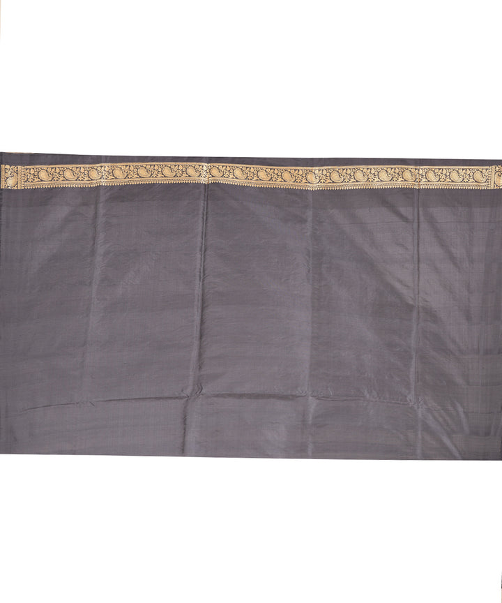 Black handwoven banarasi silk saree