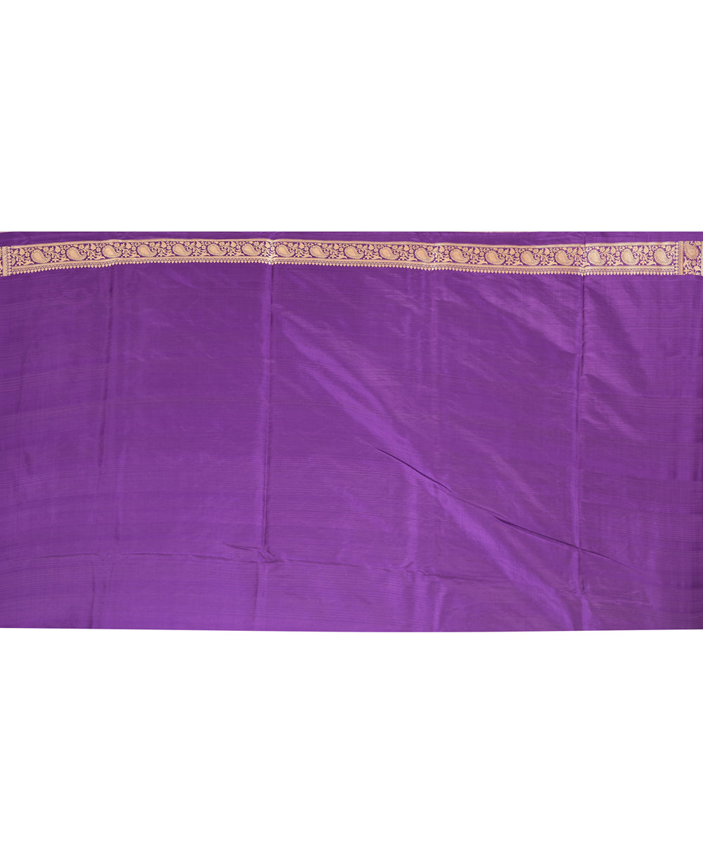 Purple handwoven banarasi silk saree