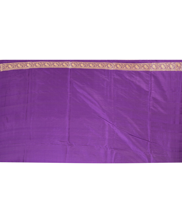 Purple handwoven banarasi silk saree