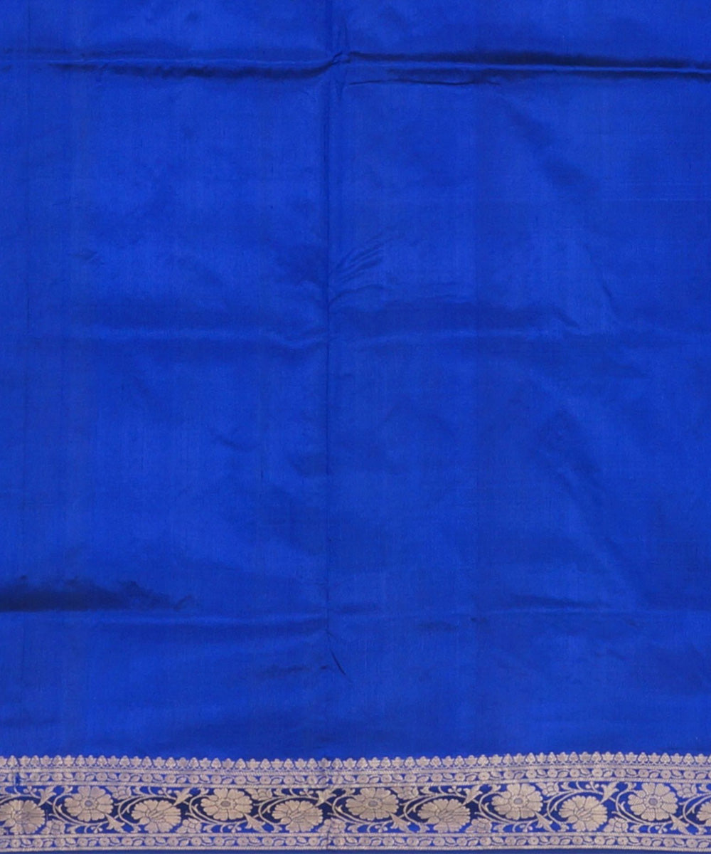Blue handloom banarasi silk saree