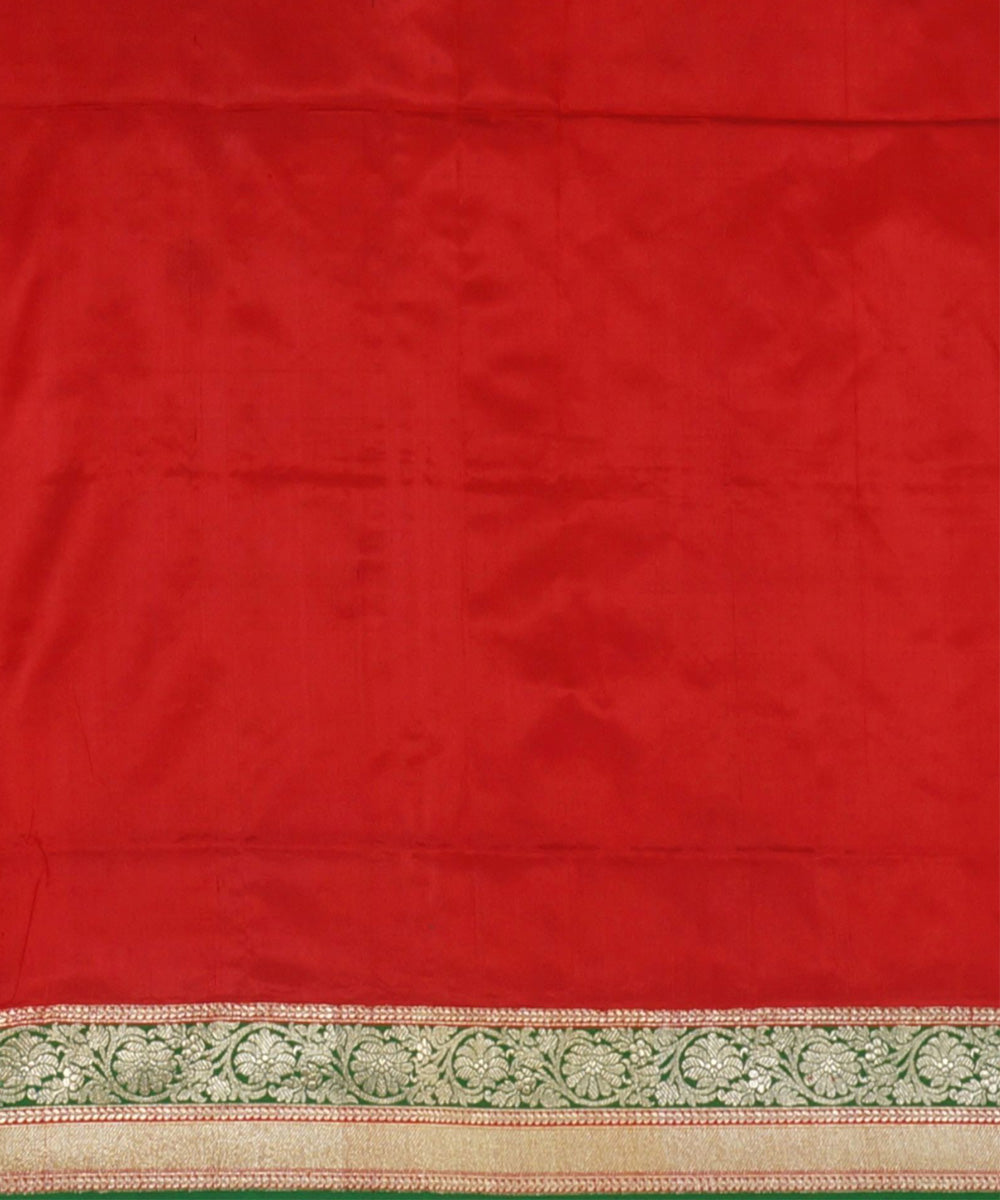 Red handloom banarasi silk saree