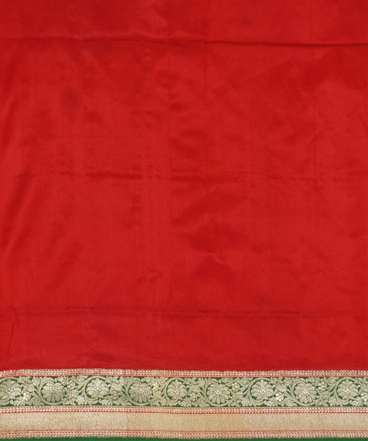 Red handloom banarasi silk saree