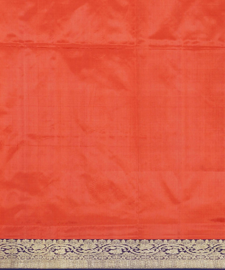 Orange handloom banarasi silk saree
