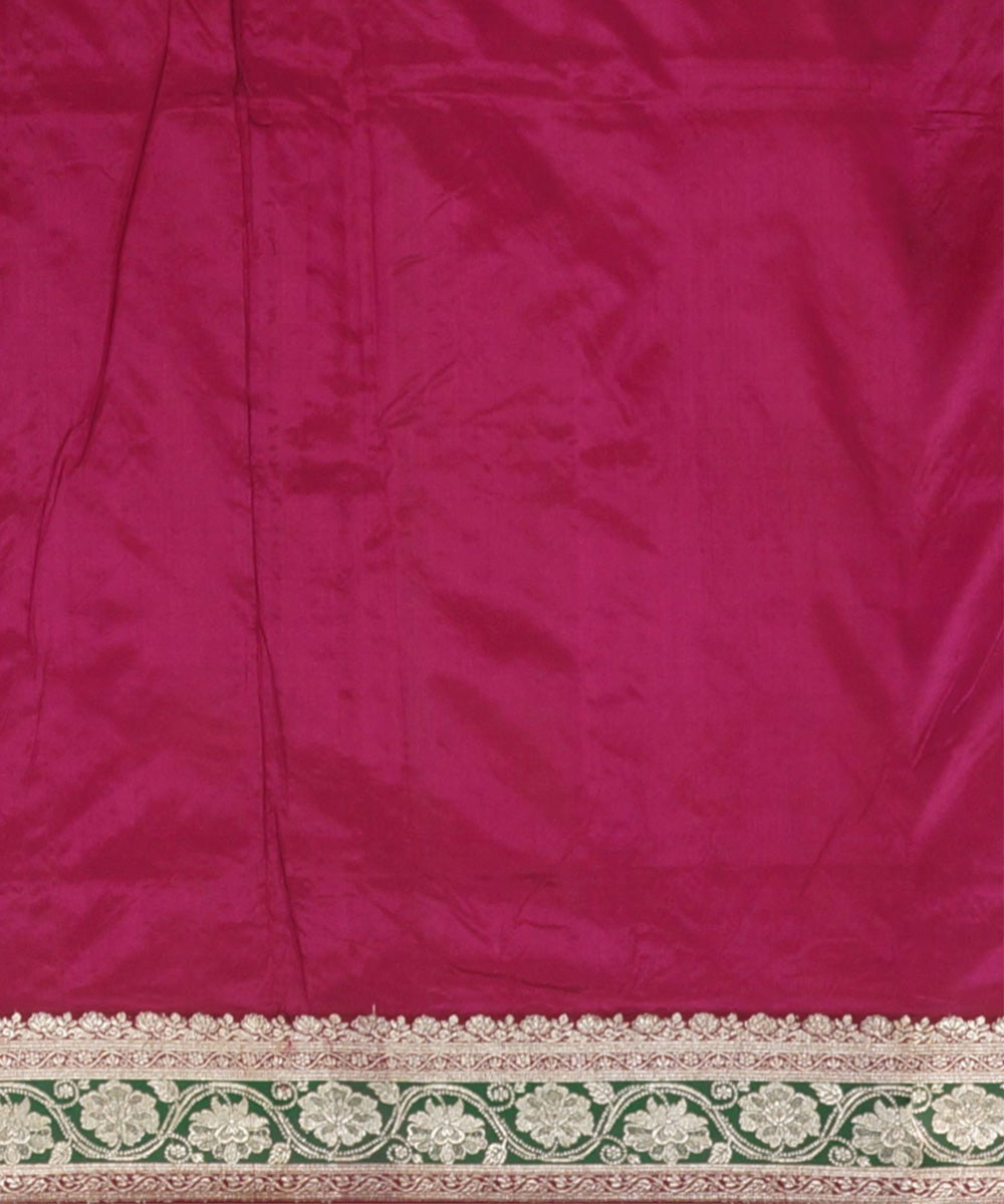 Maroon hand loom banarasi silk saree