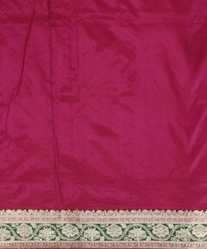 Maroon hand loom banarasi silk saree