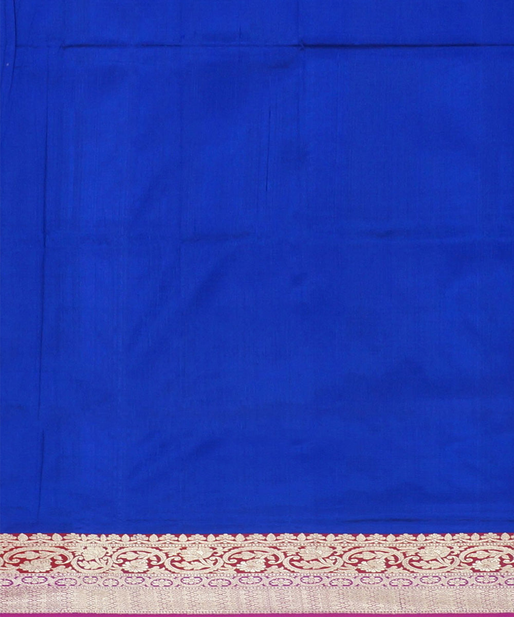 Blue handwoven  banarasi silk saree