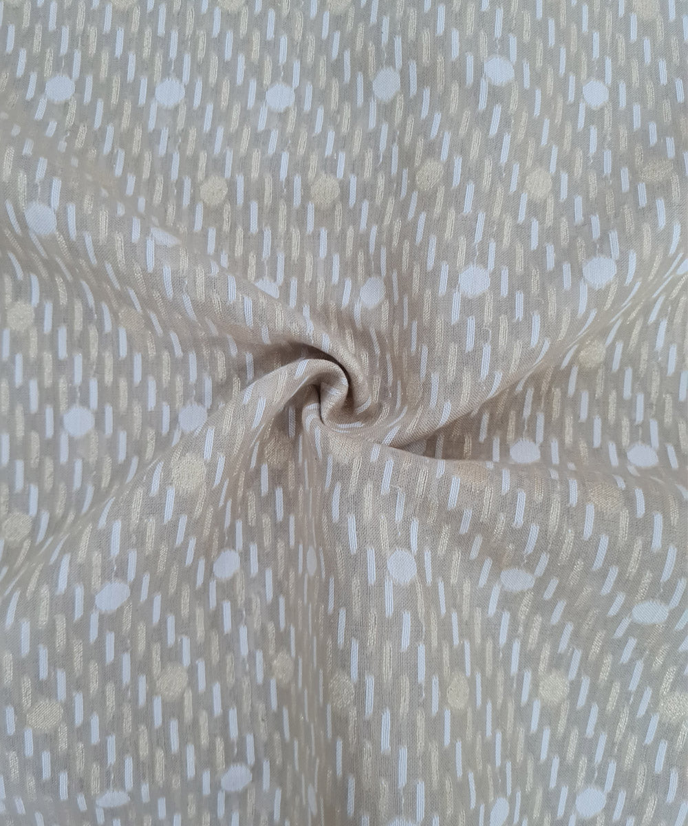 Grey handwoven cotton silk banarasi saree with zari