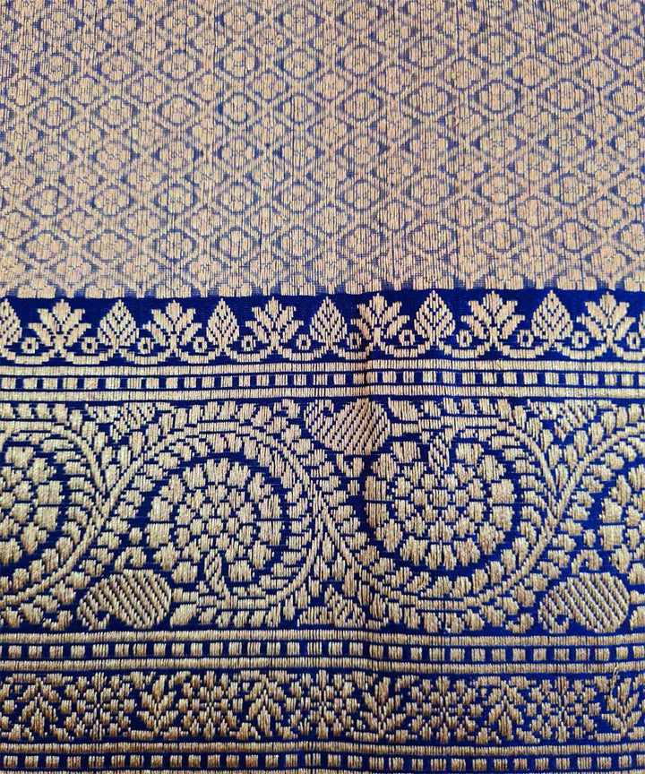 Grey handwoven banarasi silk saree