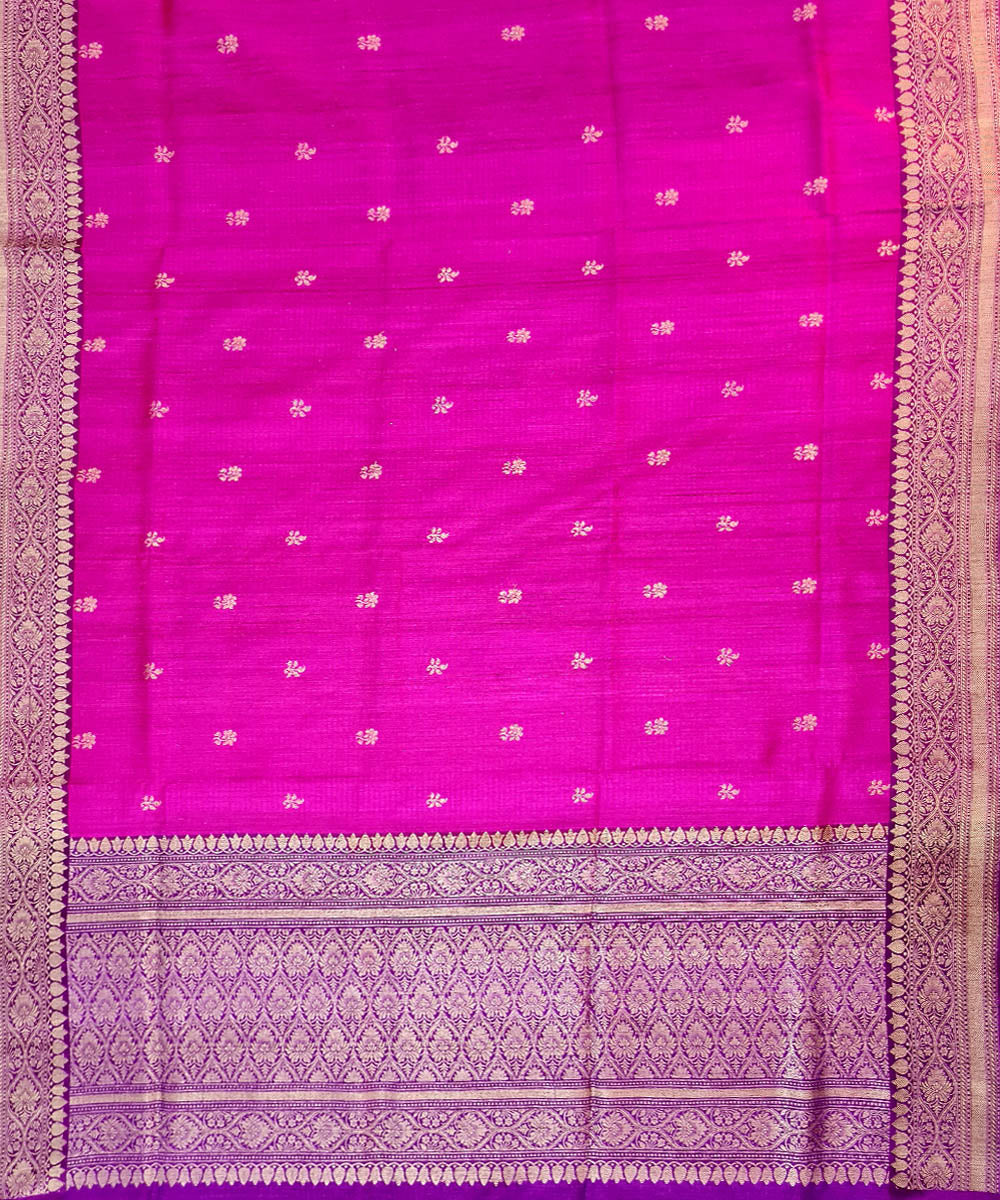 Purple handwoven banarasi silk saree