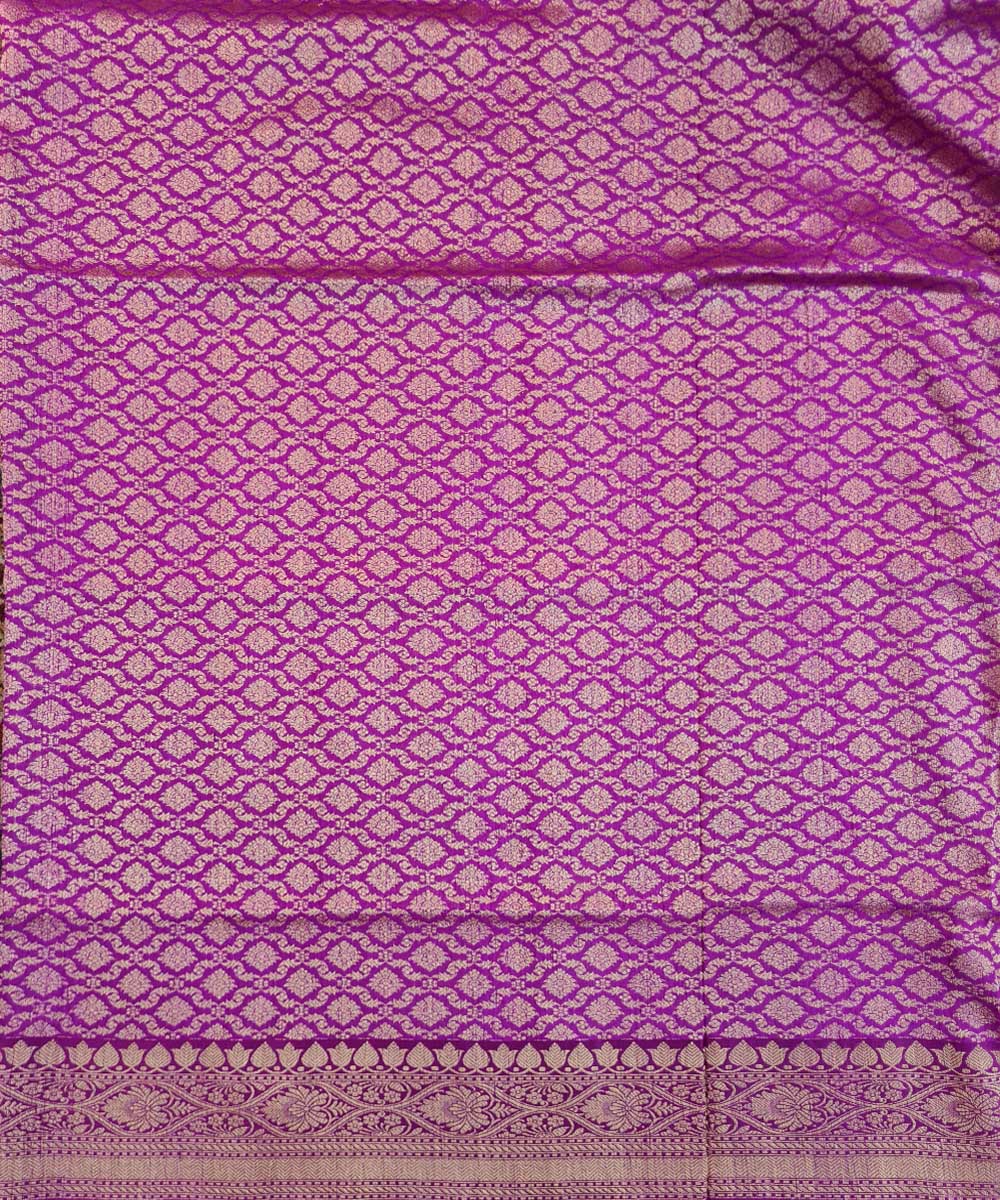 Pink handwoven banarasi silk saree