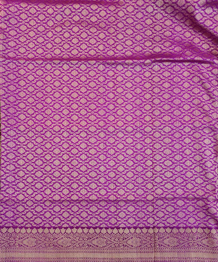 Pink handwoven banarasi silk saree