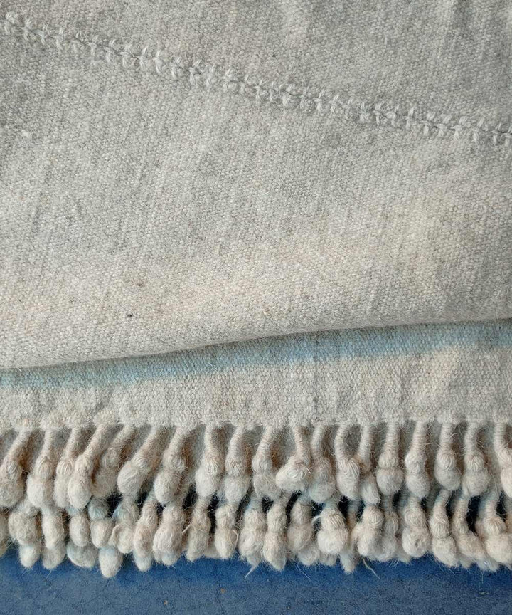 White handwoven woolen blanket