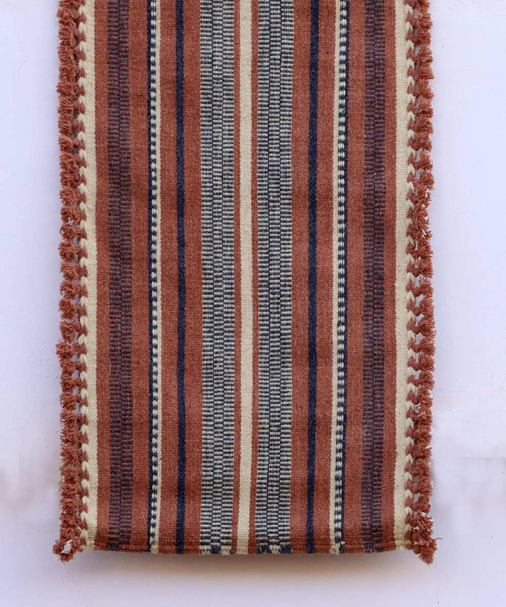 Multicolor handwoven woolen carpet