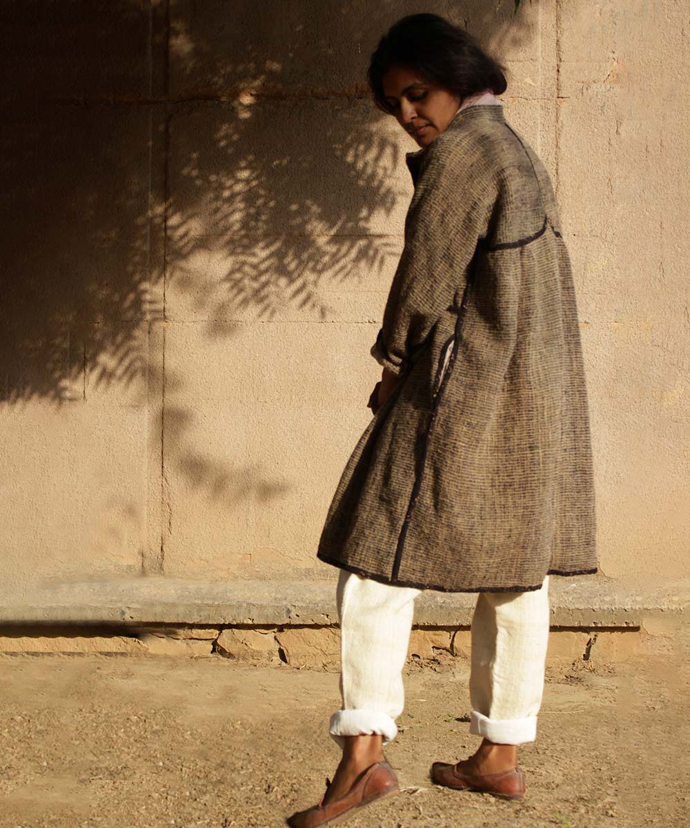 Grey-stripes-handwoven-woolen-jacket