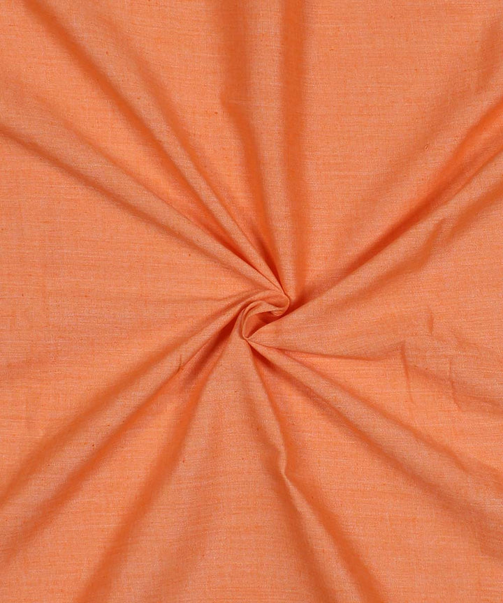 Orange handspun handwoven cotton fabric