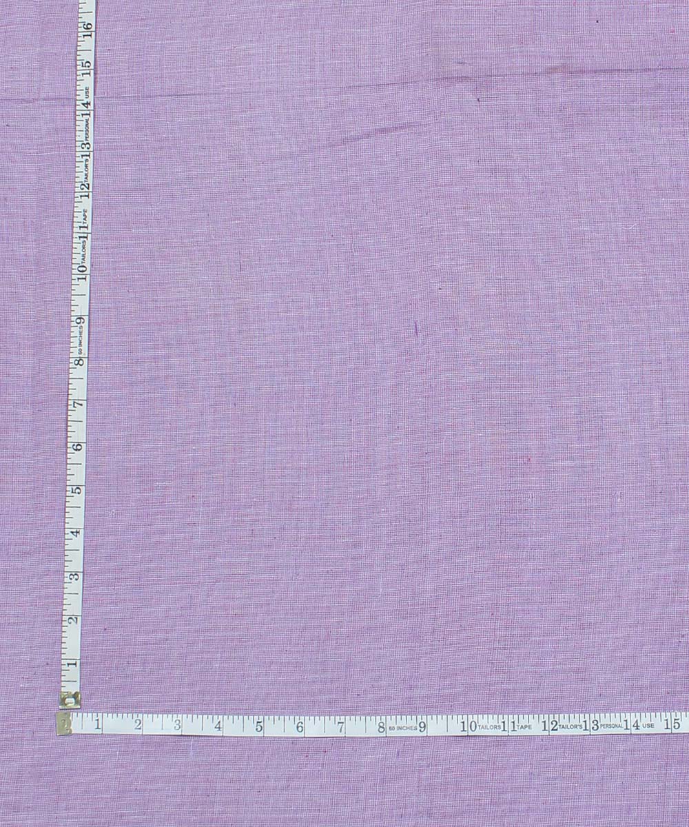 Light purple handspun handwoven cotton fabric