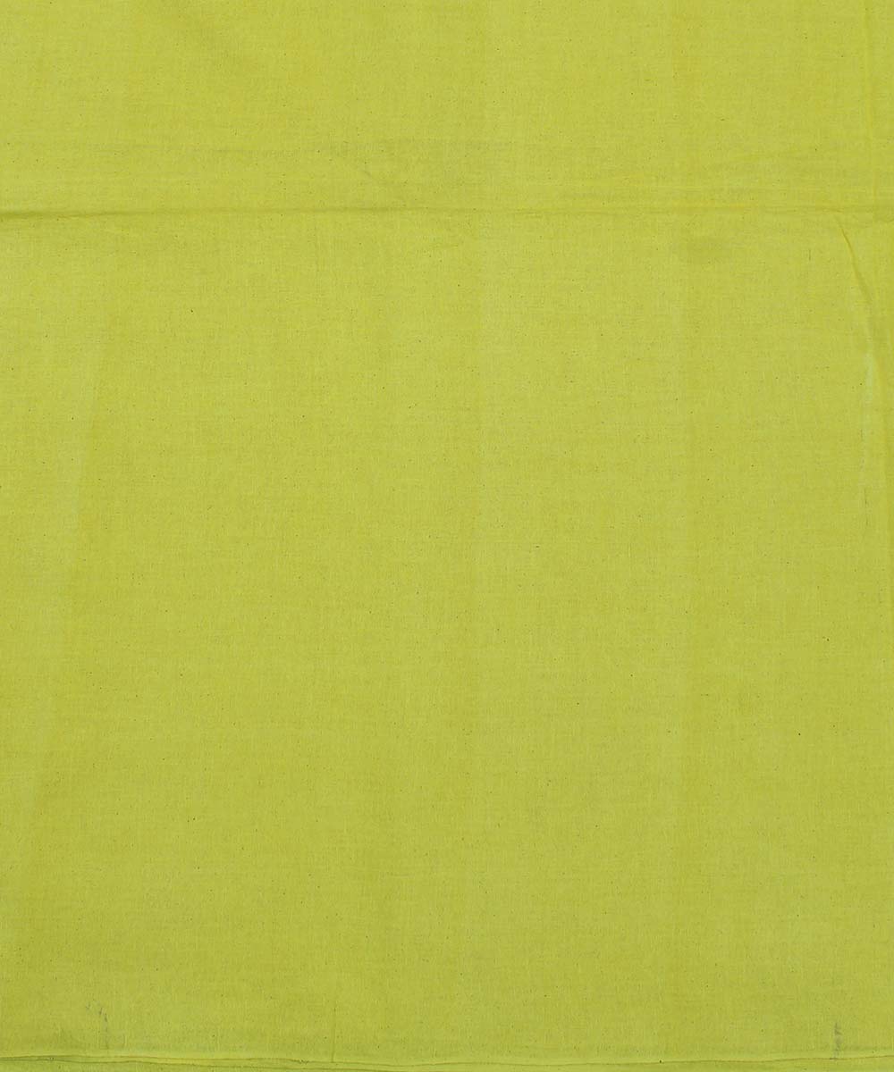 Yellow handspun handwoven cotton fabric