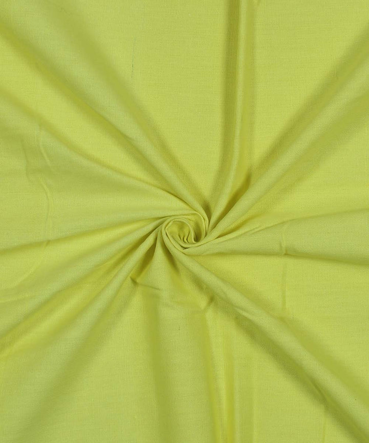 Lemon yellow handspun handwoven cotton fabric