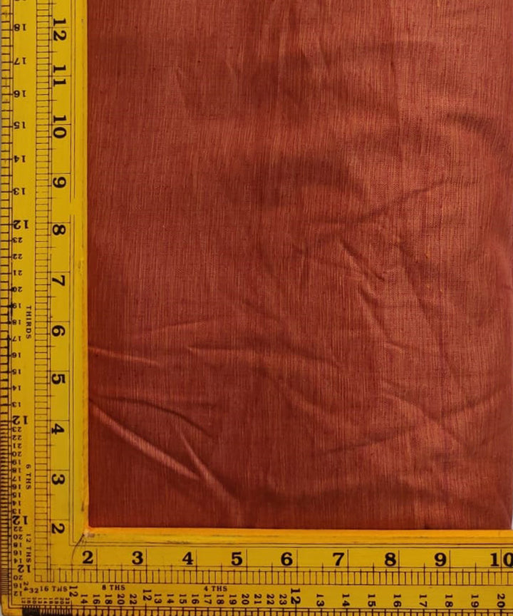 Orange  handspun handwoven cotton fabric