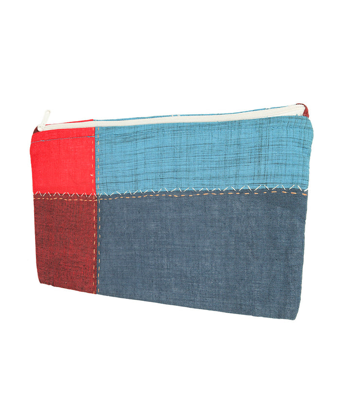 Multi color handcrafted cotton pouch