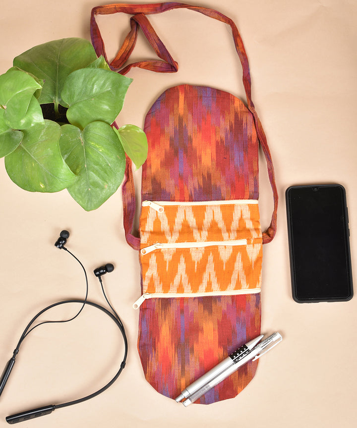 Multicolor handwoven cotton sling bag