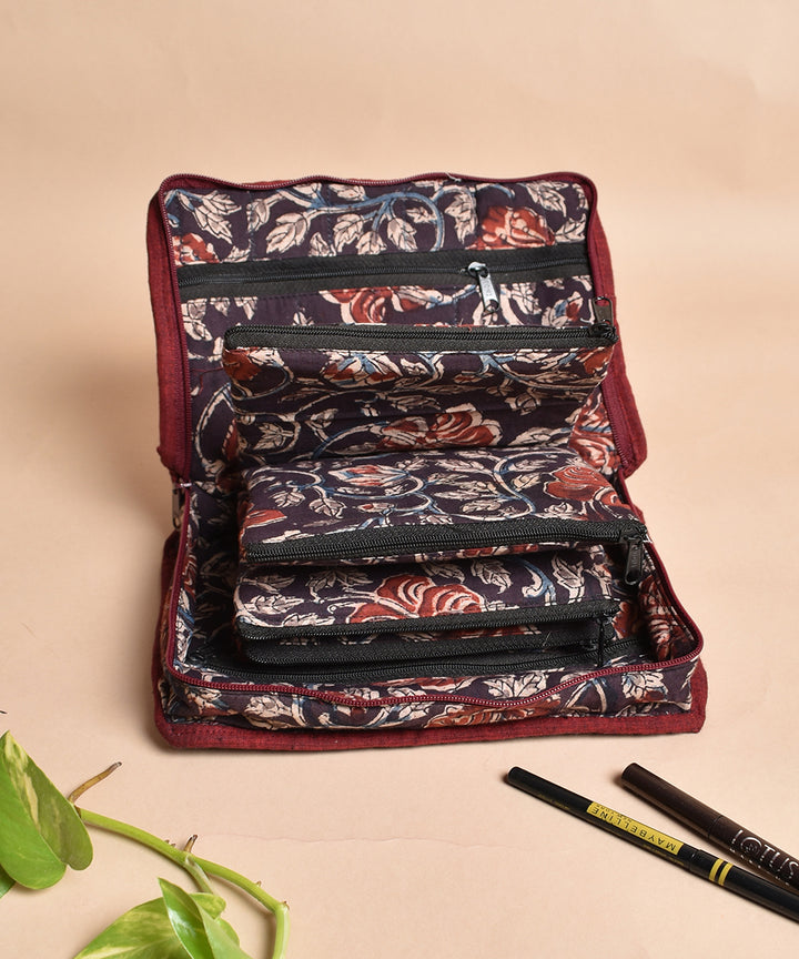 Multicolor handprint cotton pouch