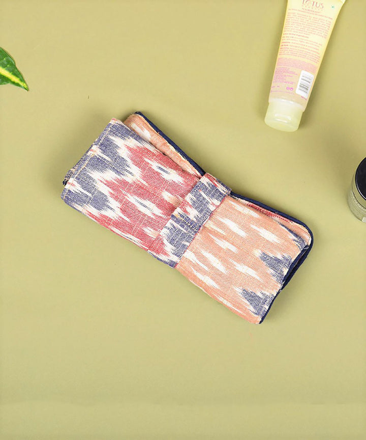 Multicolor handcrafted cotton folding toiletry pouch