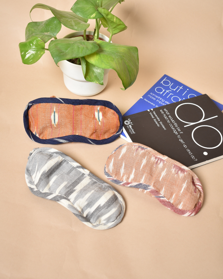 Grey handcrafted cotton eye mask