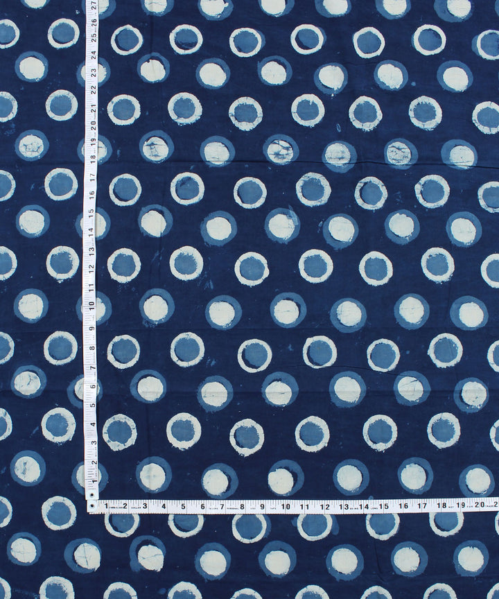 2.5m Blue handblock printed cotton kurta cut piece