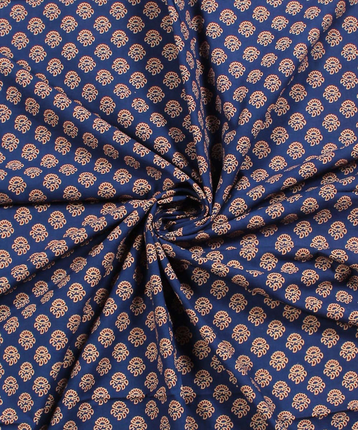 2.5m Indigo blue hand block print cotton kurta material