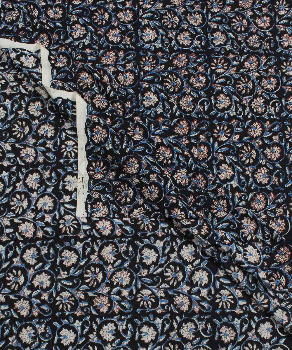 2.5m Black handblock print cotton kurta material