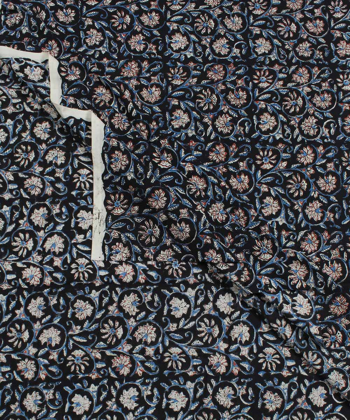 2.5m Black handblock print cotton kurta material