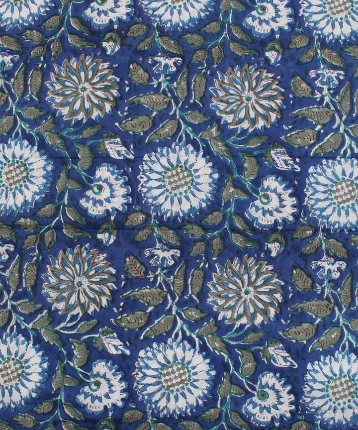 2.5m Navy blue handblock print cotton kurta material