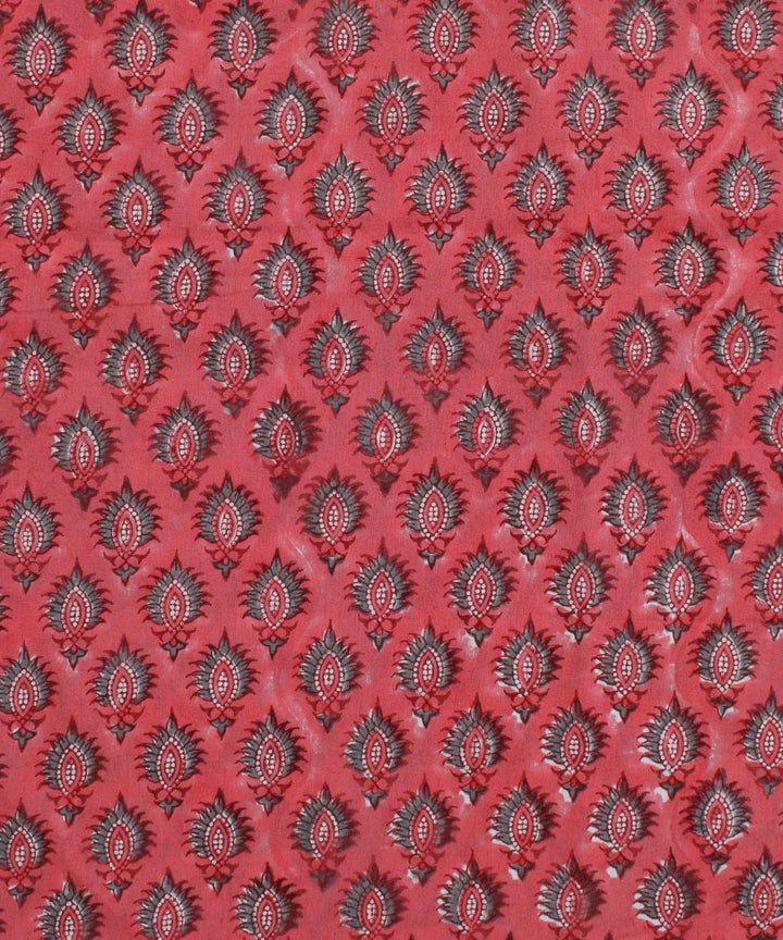 2.5m Pink handblock print cotton kurta material