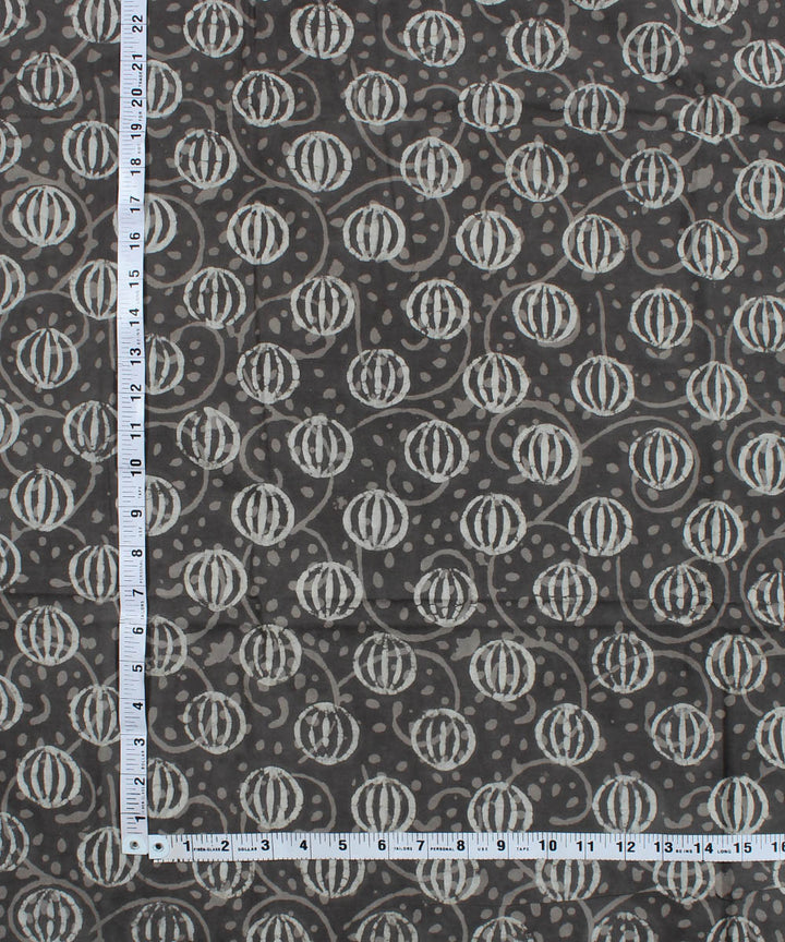 2.5m Grey white handblock print cotton kurta material
