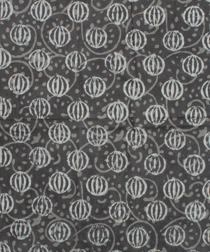 2.5m Grey white handblock print cotton kurta material