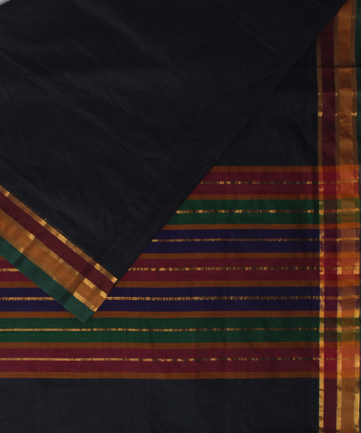 Black cotton handloom venkatagiri saree