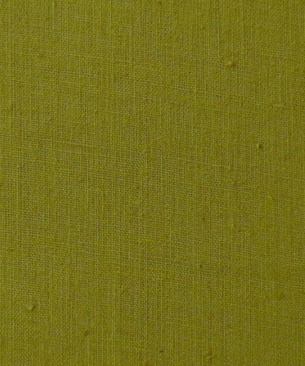 Mustard cotton handspun handwoven fabric