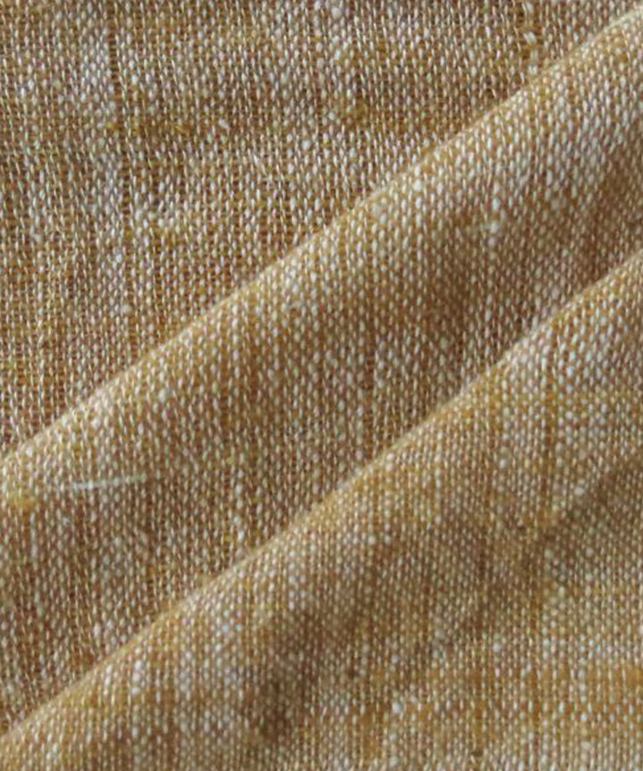 Cream yellow cotton handspun handwoven fabric